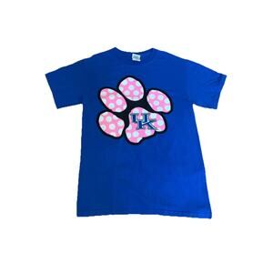 Womens Pink Blue University Kentucky UK Tshirt Shirt Size Small Wildcats